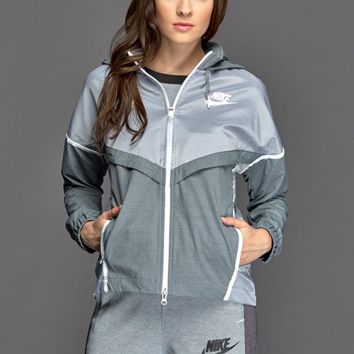 Nike Sportswear Bonded Windrunner White / Cool Grey / White for Women
